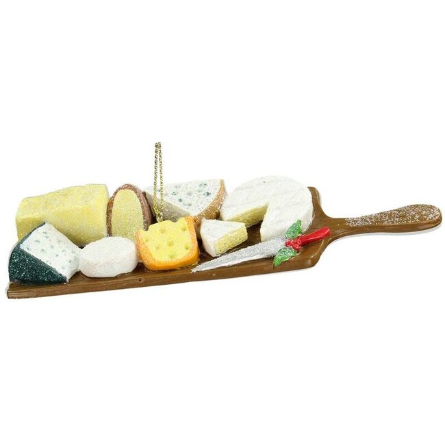 Ornament Cheese Plate Multi 2x4x14cm | Kerstbal | Kerstboom