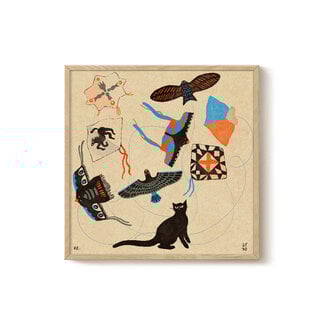 PSTR Studio Enikő Eged - Kite Kitten 40x40 cm