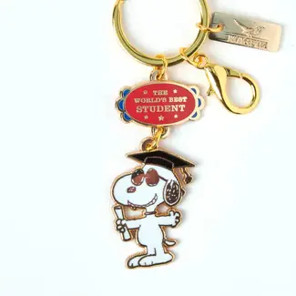 Peanuts World's Best Keyring Student | Geslaagd | Studie |  Diploma | Snoopy | Sleutelhanger Peanuts World's Best Keyring Student | Geslaagd | Studie |  Diploma | Snoopy | Sleutelhanger