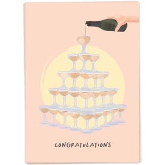 Congratulations champagne glazen