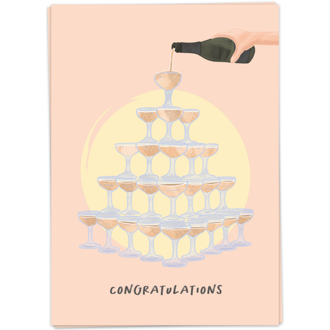 Congratulations champagne glazen