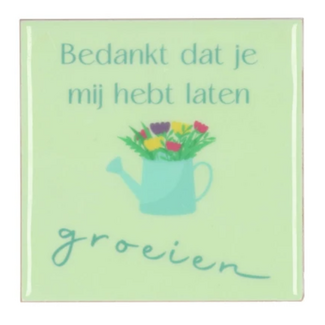 Tegel Bedankt dat je mij hebt laten groeien Tegel Bedankt dat je mij hebt laten groeien