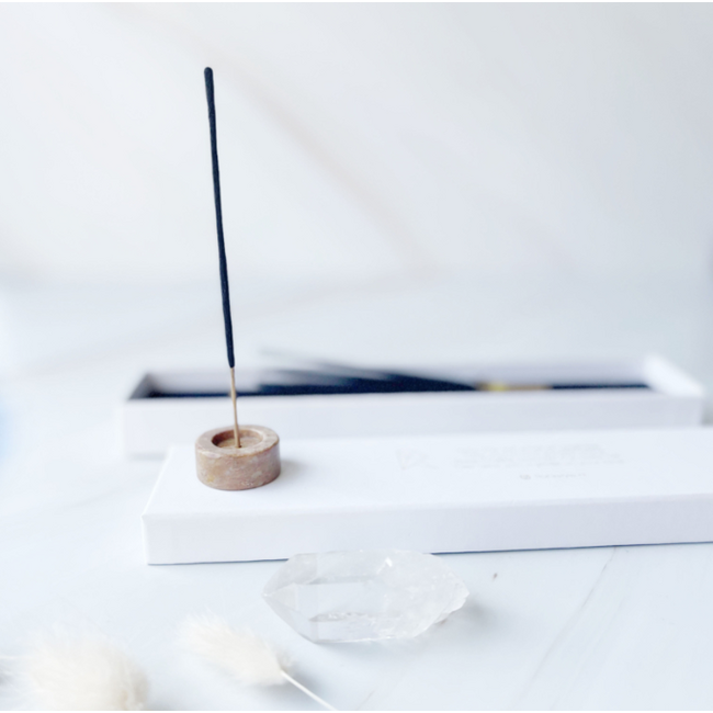 Wierook & Gemstone Giftbox - Lavendel/Bergkristal