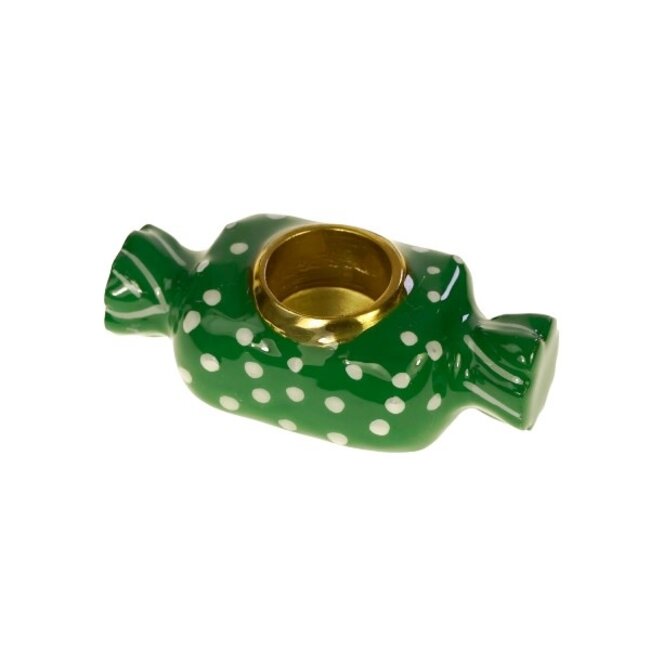 Candle holder Bonbon | Green | Groen | Strikjes | Kaarsenstandaard