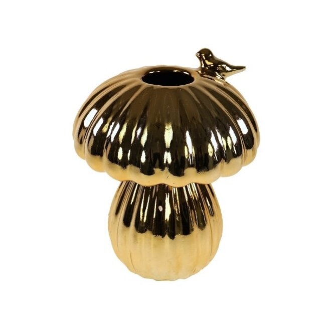 Mushroom vase Ero | Gold medium | Paddenstoel vaas