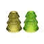 Candle holder Christmas tree green assorti 8x6.5x6.5cm