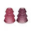 Candle holder Christmas tree purple assorti 8x6,5x6,5cm