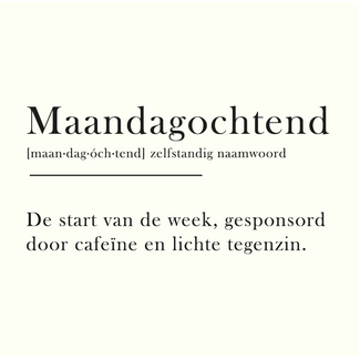 Tegel maandagochtend woordenboek | Collega | Kantoor