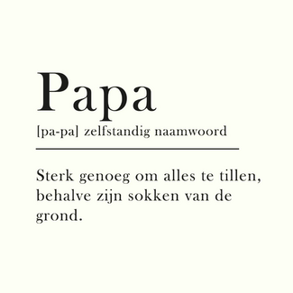 Tegel papa woordenboek | Vader | Dad
