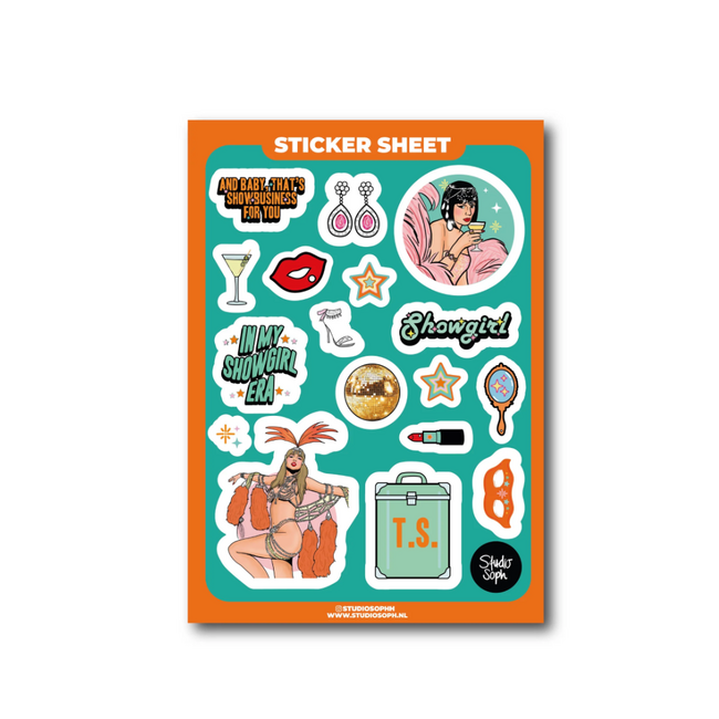 Studio Soph Stickervel Showgirl | Taylor | The life of a showgirl