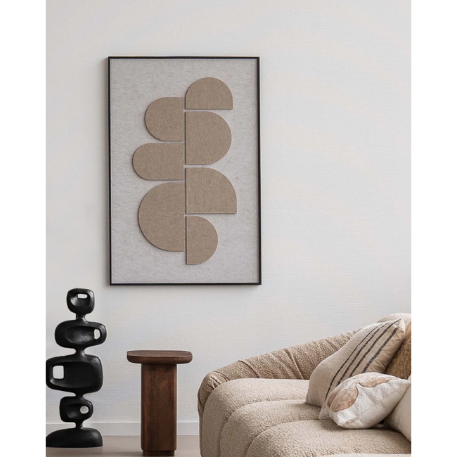 Wandkraft Feltro Acustico 002 Beige | Akoestisch schilderij | 80x120cm
