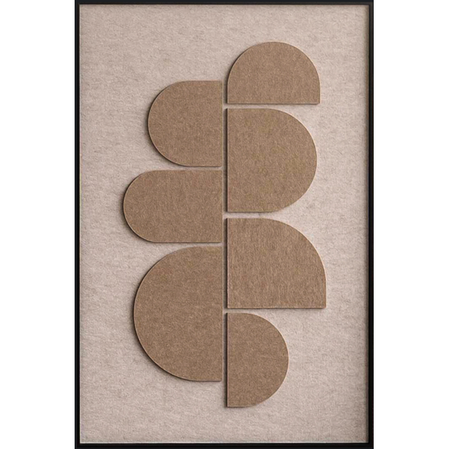 Wandkraft Feltro Acustico 002 Beige | Akoestisch schilderij | 80x120cm