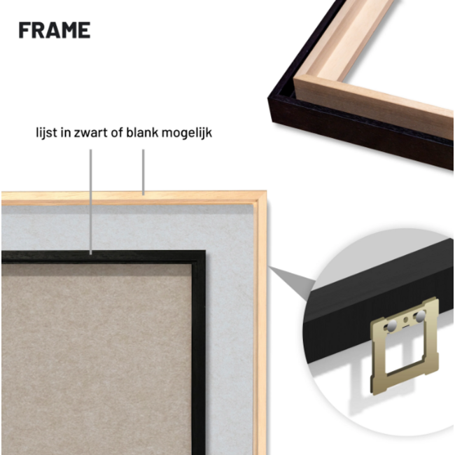 Wandkraft Feltro Acustico 002 Brown | Akoestisch schilderij | 80x120cm