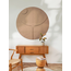 Wandkraft Geometric Harmony Brown | Akoestisch rond schilderij | 74x74cm