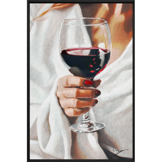 Wandkraft Crimson Elegance | Akoestisch schilderij | 80x120cm