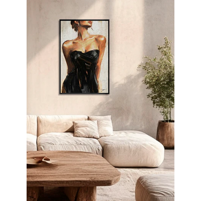 Wandkraft Midnight Elegance | Akoestisch schilderij | 80x120cm