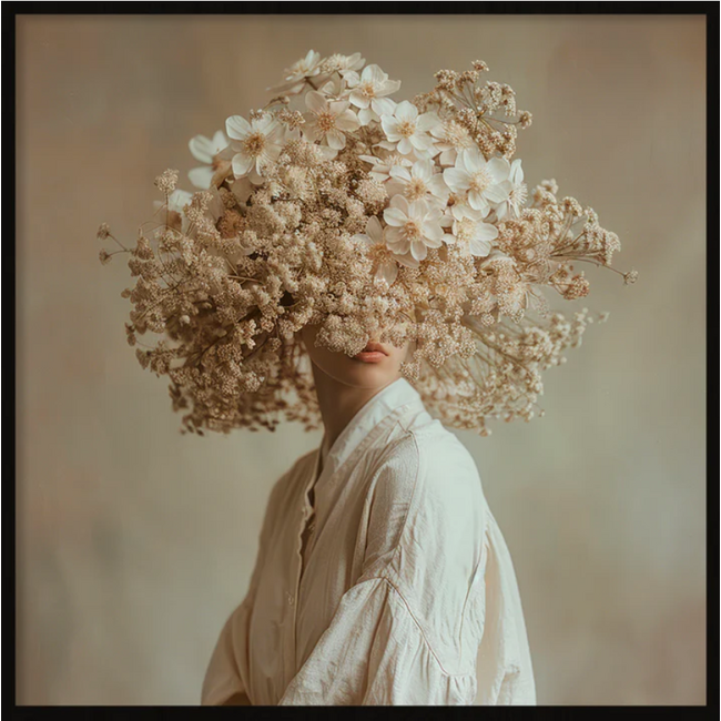 Wandkraft Blooming Muse | Akoestisch schilderij | 74x74cm