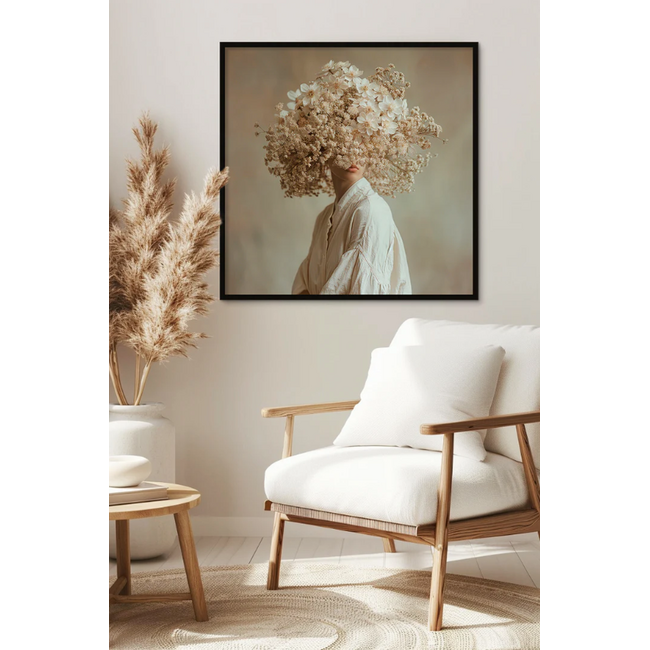 Wandkraft Blooming Muse | Akoestisch schilderij | 74x74cm
