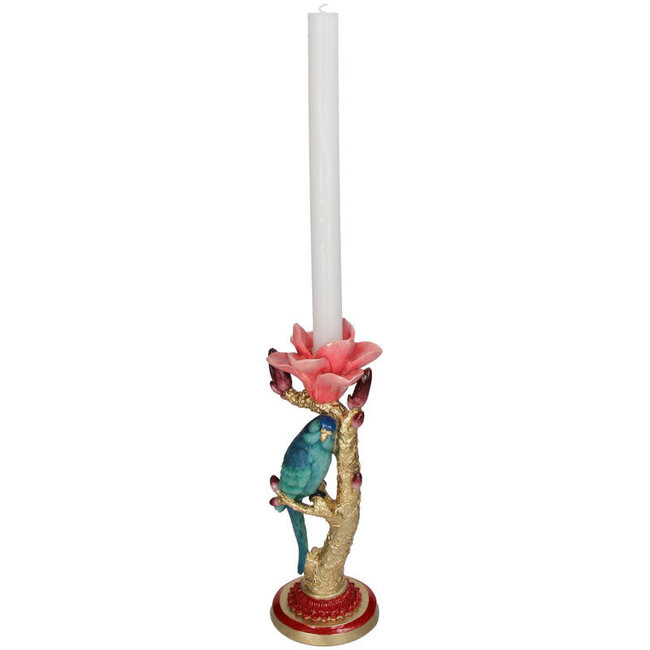Candle Stick Bird Polyresin Multi 10x10x26.5cm