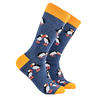 Sok Puffins Mate for life blue 37-42