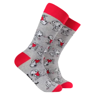 Sok Snoopy in Love grey 37-42