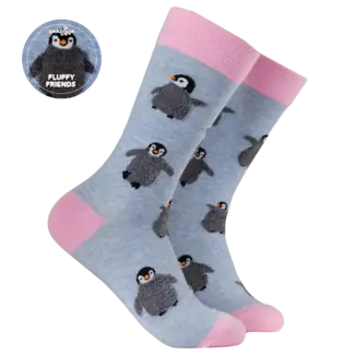 Sok Penguin Fluffy blue marl 37-42