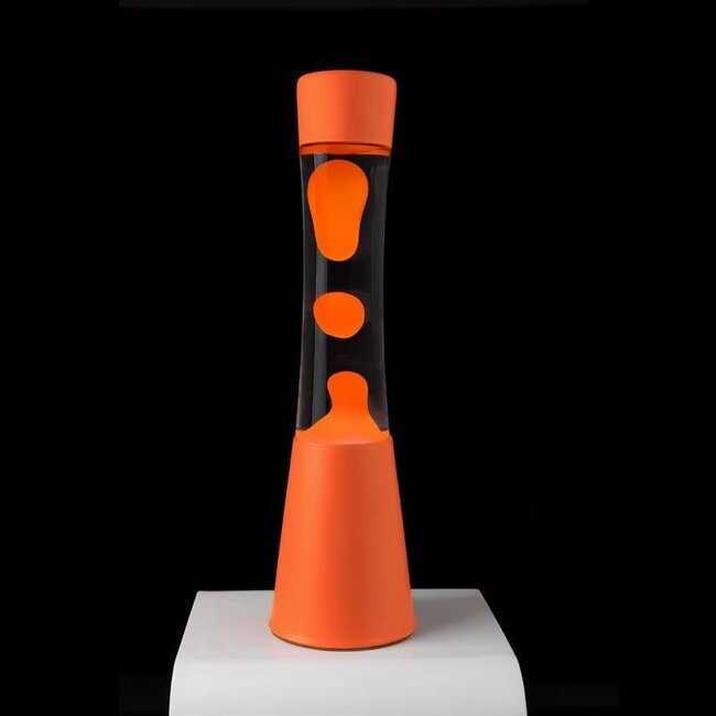 Fisura Lava lamp ''tower'' oranje voet oranje liquid
