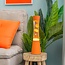 Fisura Lava lamp ''tower'' oranje voet oranje liquid