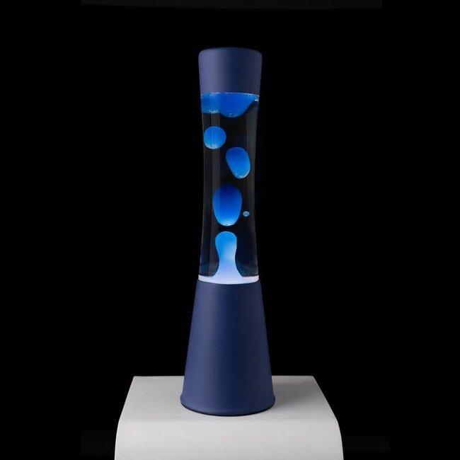 Fisura Lava lamp ''tower'' blauwe voet blauwe liquid