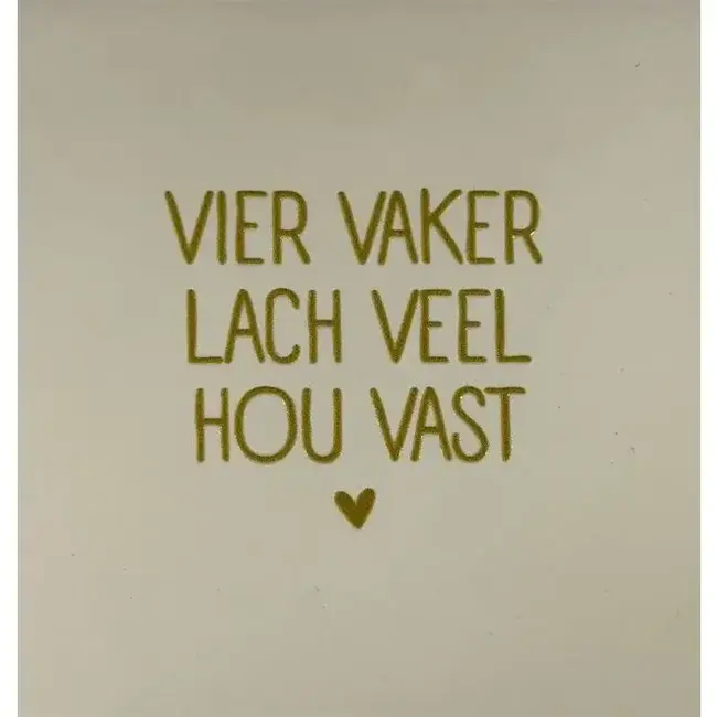 Tegel Vier vaker lach creme goud