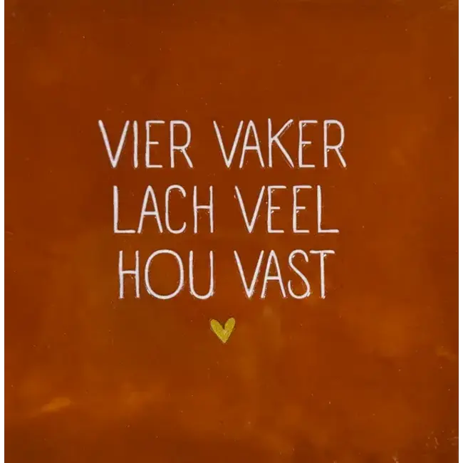 Tegel Vier vaker lach terra creme