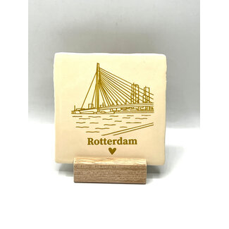Tegel Erasmusbrug ecru goud | Rotterdam
