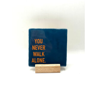 Tegel You never walk alone donker blauw | Rotterdam