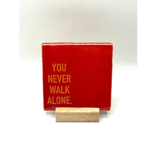 Tegel You never walk alone rood | Rotterdam