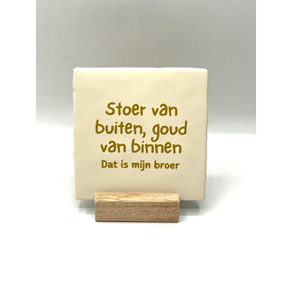 Tegel Broer | Stoer van buiten, goud van binnen ecru goud