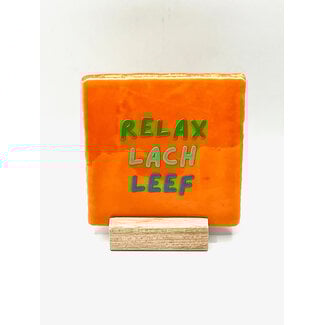 Tegel Relax, Lach, Leef oranje groen