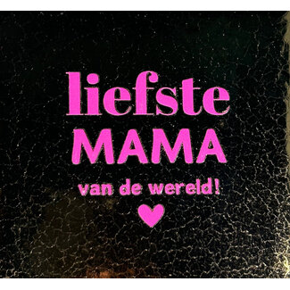 Tegel liefste MAMA van de wereld goud/roze