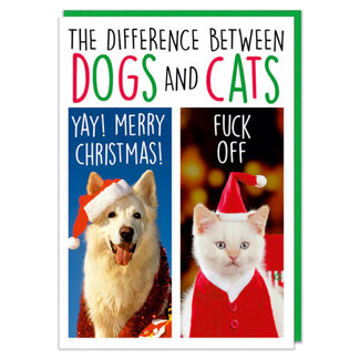 Xmas Difference between dogs and cats Funny