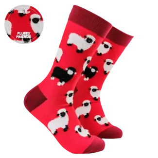 Sok Sheep Fluffy red 43-46 laatste