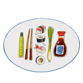 BLOND AMSTERDAM SUSHI: SERVING PLATE OVAL 27 CM Sushi