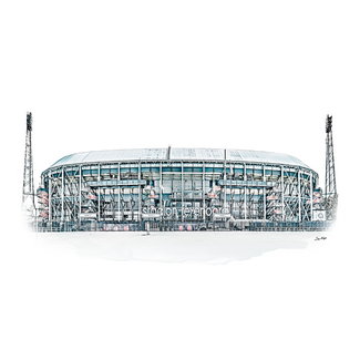 Rotterdam | Poster | De Kuip | Vintage | 40x30