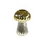 Mushroom vase gold glass 8.5x13cm | Paddenstoel vaasje