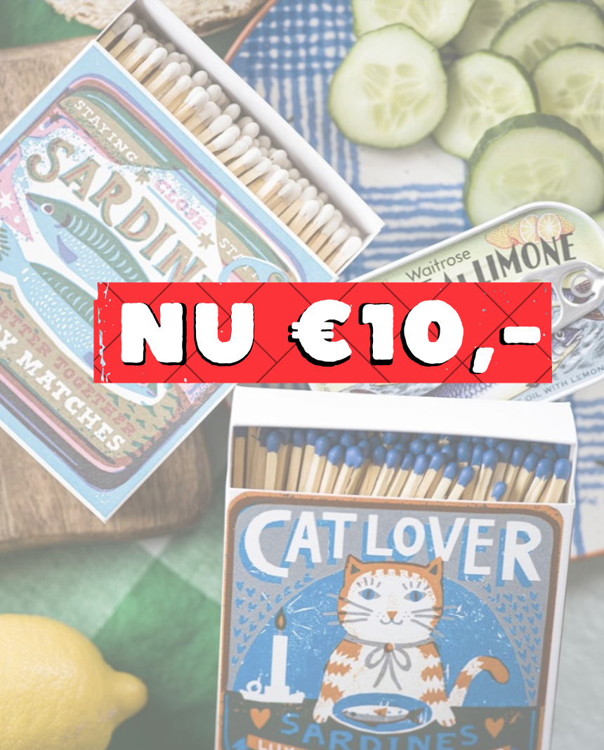 Leuke actie op de mooie lucifer doosjes van The Archivist