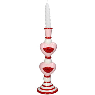 Kandelaar Hart en Mond  dubbel 9,8x9,8x28,5cm