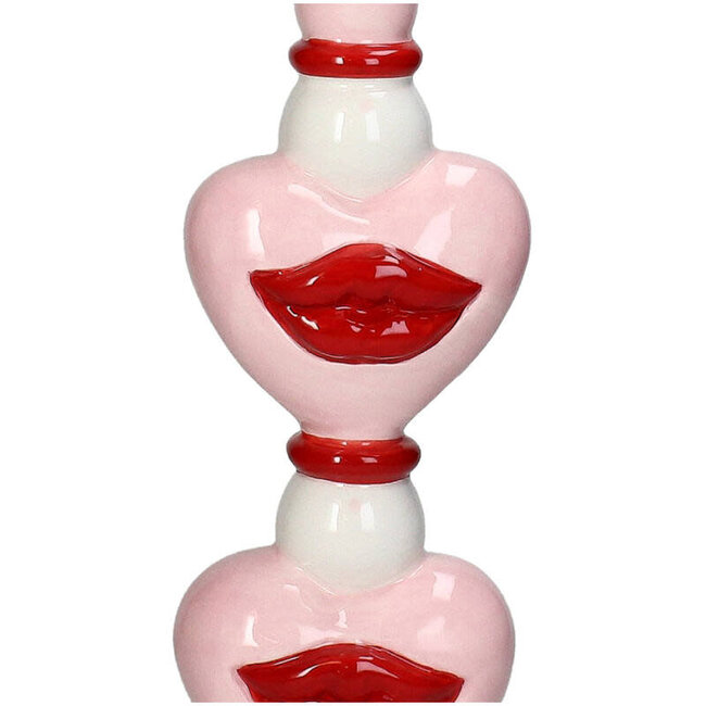 Kandelaar Hart en Mond  dubbel 9,8x9,8x28,5cm