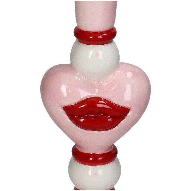 Kandelaar Hart en Mond  9,5x9,5x19,8cm