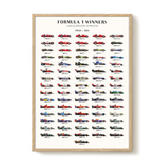 PSTR Studio Formula 1 | Winners overview 2024 | 50x70cm
