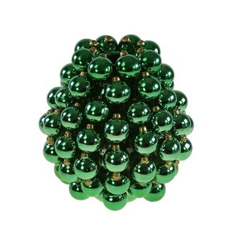 Vase Boule green | Kerstballen vaas groen | Glas