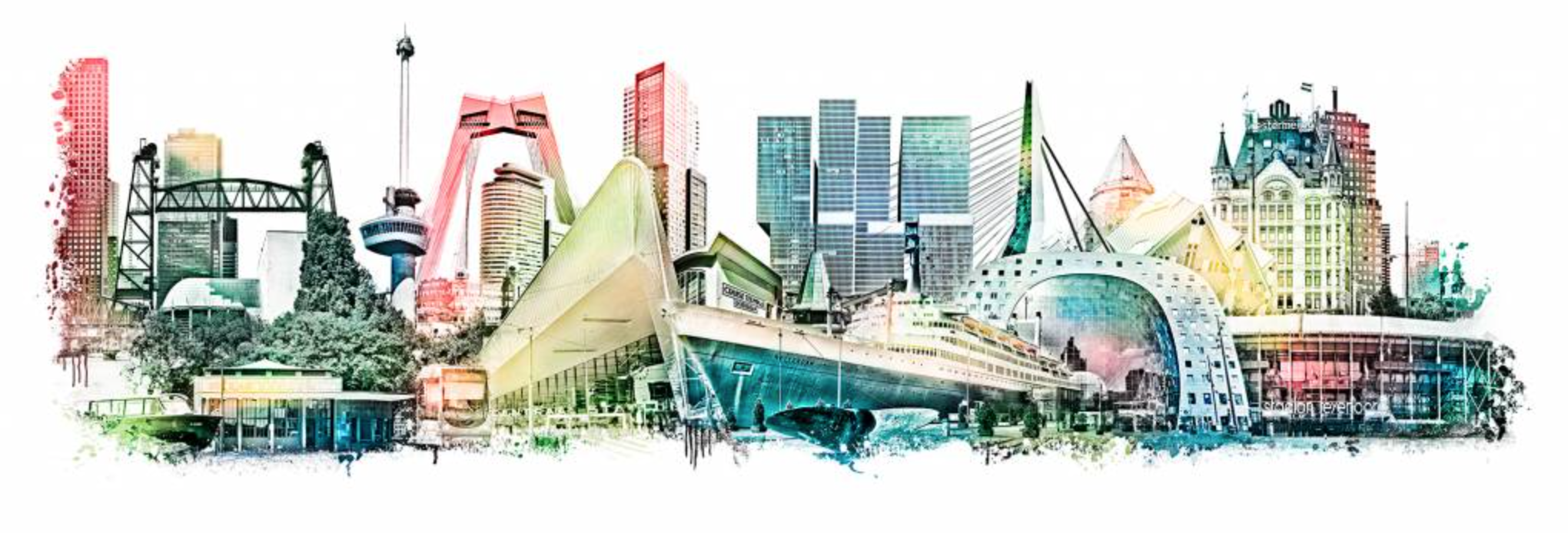 Rotterdam skyline posters