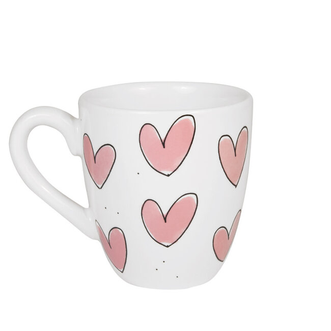BLOND AMSTERDAM LOVE minimug HEARTS pink